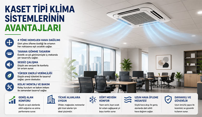 Kaset Tipi Klima Sistemlerinin Avantajları